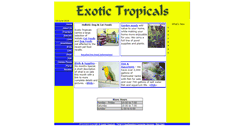 Desktop Screenshot of exotic-tropicals.com